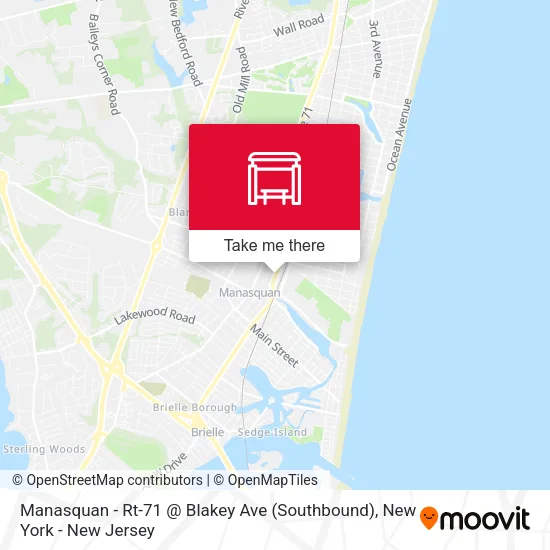 Manasquan - Rt-71 @ Blakey Ave (Southbound) map