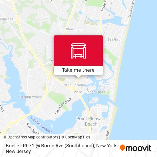 Brielle - Rt-71 @ Borrie Ave (Southbound) map
