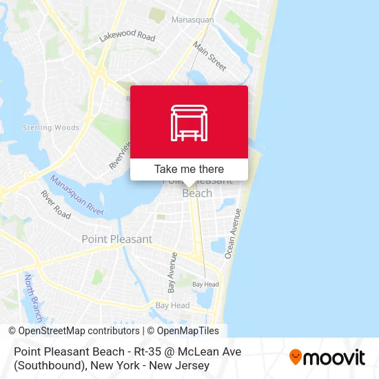 Point Pleasant Beach - Rt-35 @ McLean Ave (Southbound) map