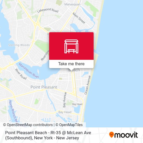 Mapa de Point Pleasant Beach - Rt-35 @ McLean Ave (Southbound)