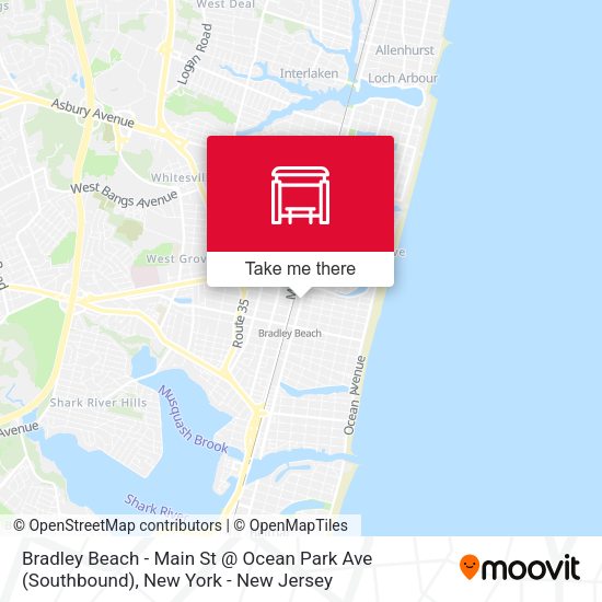 Bradley Beach - Main St @ Ocean Park Ave (Southbound) map