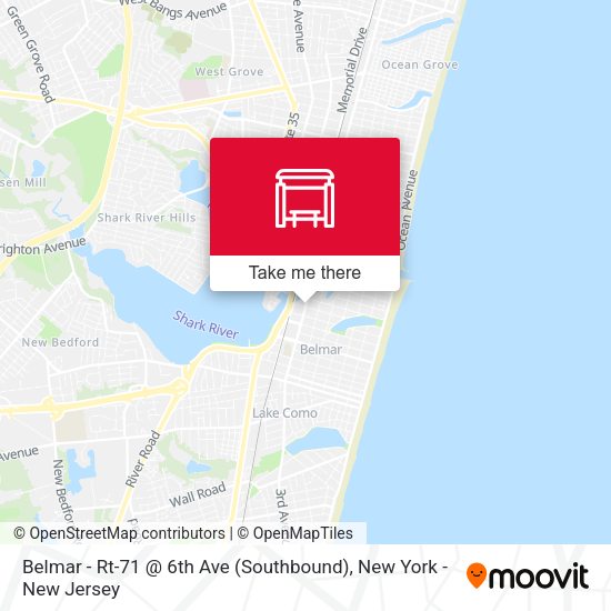 Mapa de Belmar - Rt-71 @ 6th Ave (Southbound)