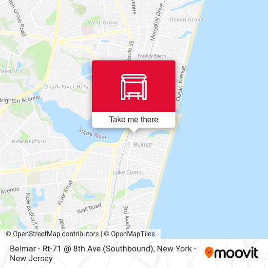 Mapa de Belmar - Rt-71 @ 8th Ave (Southbound)