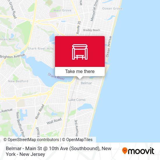 Belmar - Main St @ 10th Ave (Southbound) map