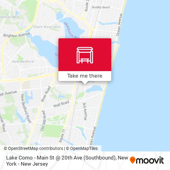 Lake Como - Main St @ 20th Ave (Southbound) map