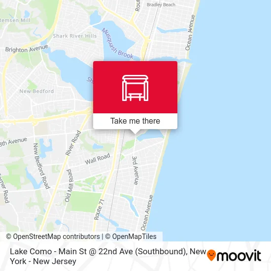 Lake Como - Main St @ 22nd Ave (Southbound) map