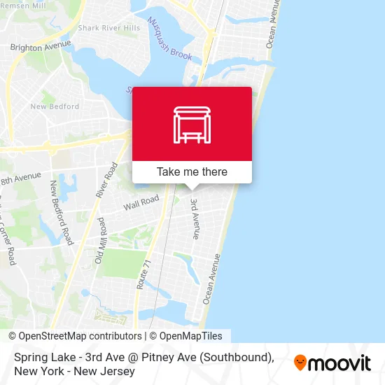 Spring Lake - 3rd Ave @ Pitney Ave (Southbound) map