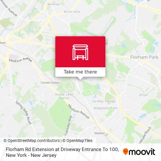 Florham Rd Extension at Driveway Entrance To 100 map