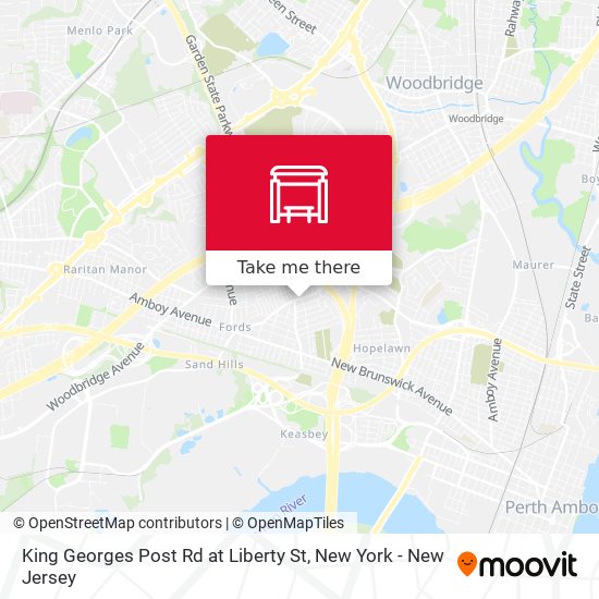 King Georges Post Rd at Liberty St map