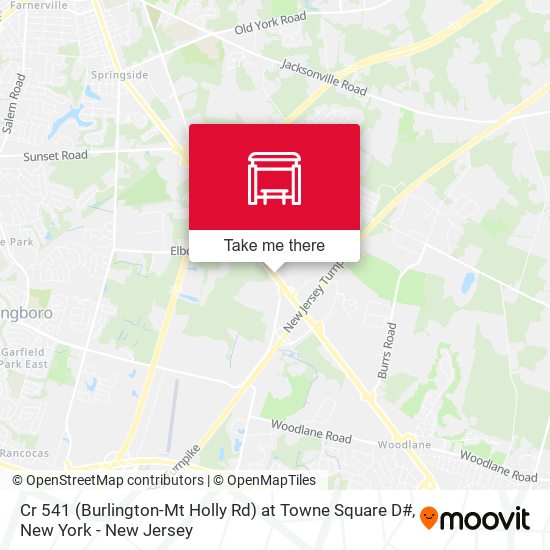 Cr 541 (Burlington-Mt Holly Rd) at Towne Square D# map