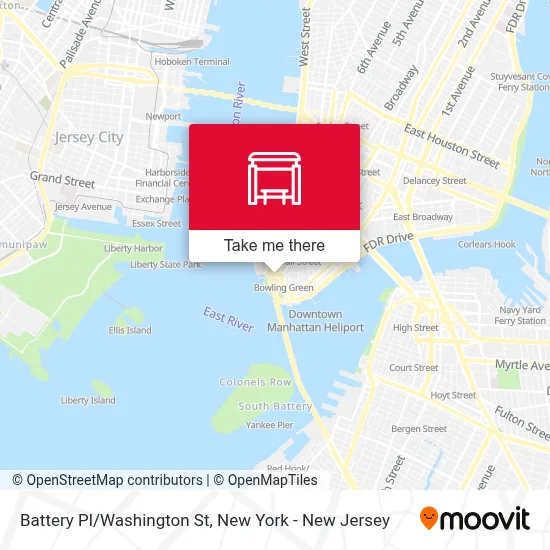 Battery Pl/Washington St map