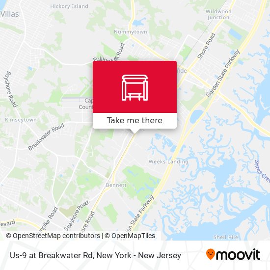 Us-9 at Breakwater Rd map