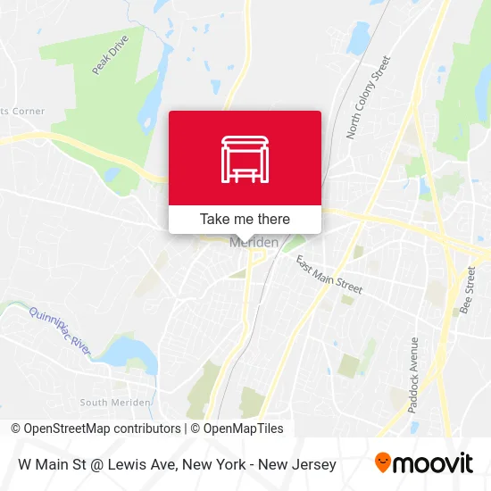 W Main St @ Lewis Ave map