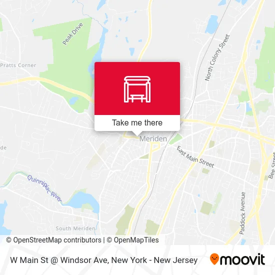 W Main St @ Windsor Ave map