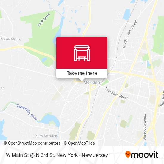 W Main St @ N 3rd St map