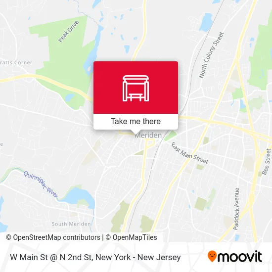 W Main St @ N 2nd St map