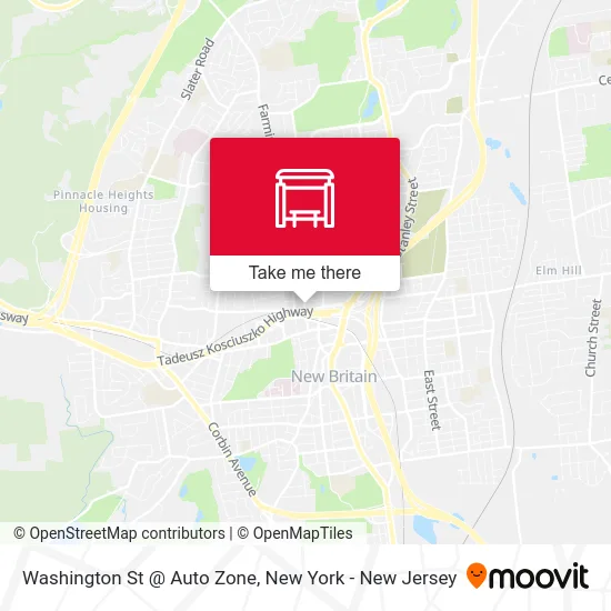 Washington St @ Auto Zone map