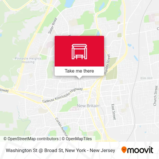 Washington St @ Broad St map