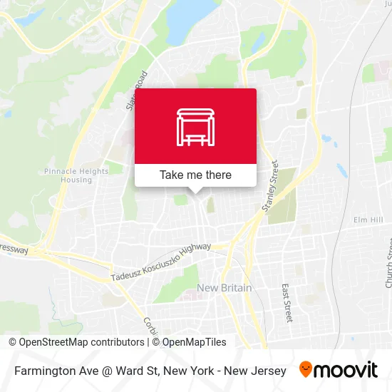 Farmington Ave @ Ward St map
