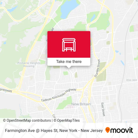 Farmington Ave @ Hayes St map