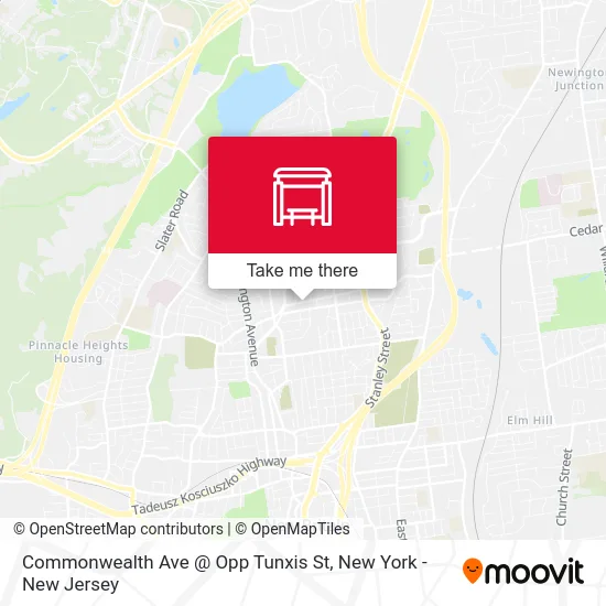 Commonwealth Ave @ Opp Tunxis St map