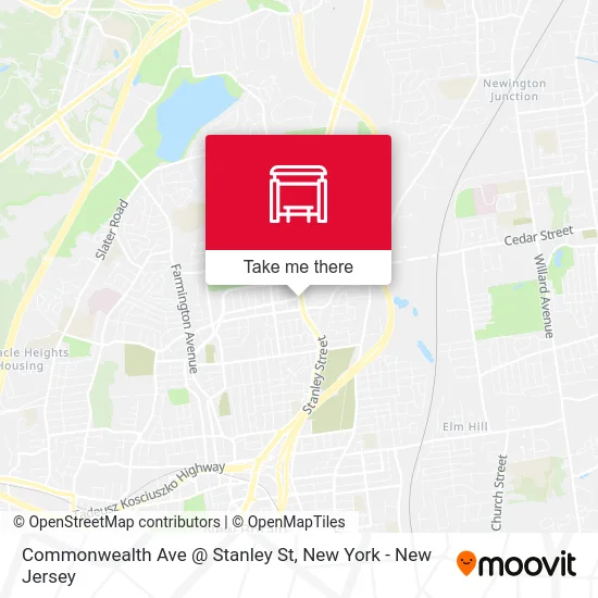 Commonwealth Ave @ Stanley St map