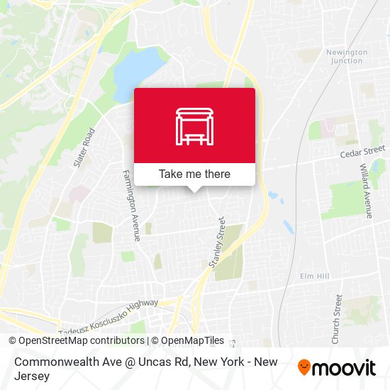 Mapa de Commonwealth Ave @ Uncas Rd