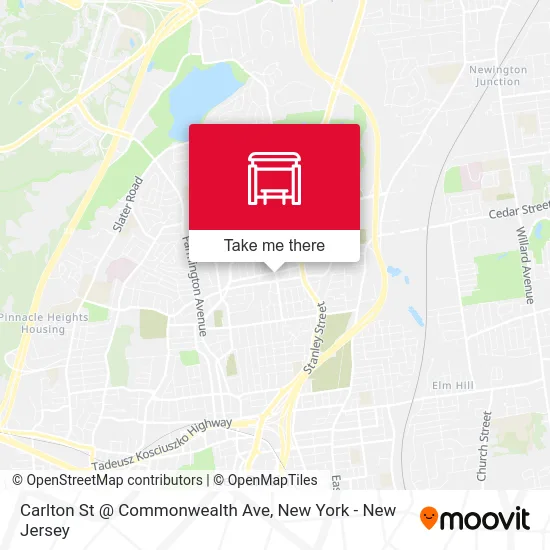 Carlton St @ Commonwealth Ave map