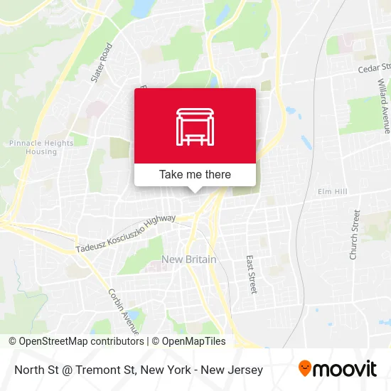 North St @ Tremont St map