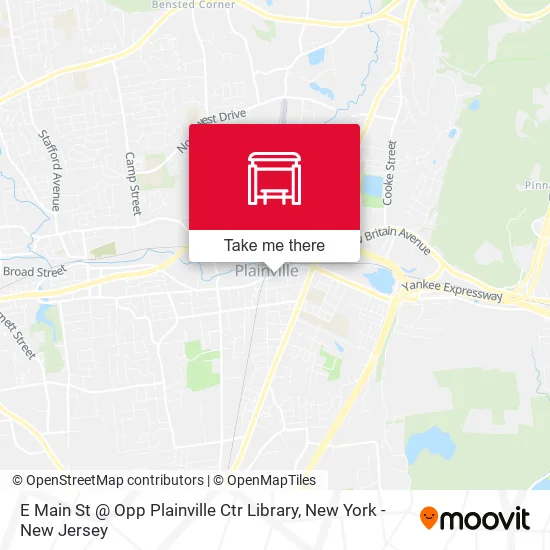 E Main St @ Opp Plainville Ctr Library map