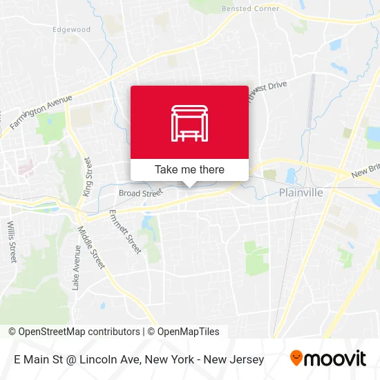 E Main St @ Lincoln Ave map