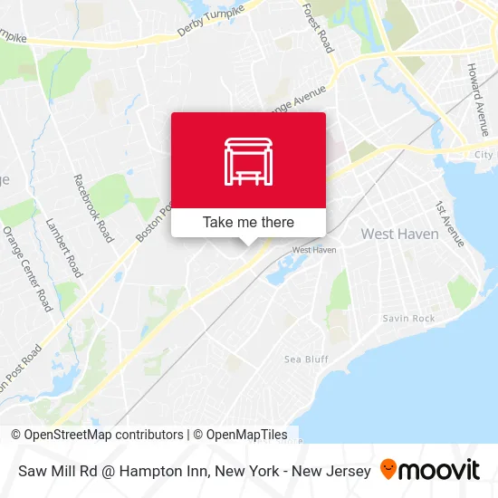 Saw Mill Rd @ Hampton Inn map