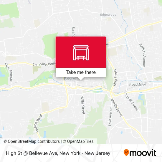 High St @ Bellevue Ave map