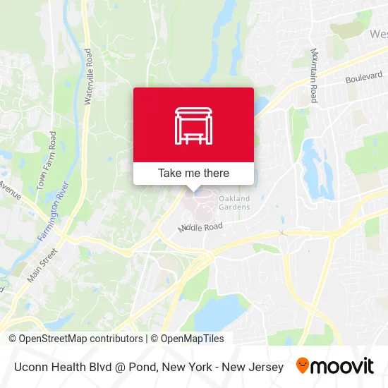 Uconn Health Blvd @ Pond map