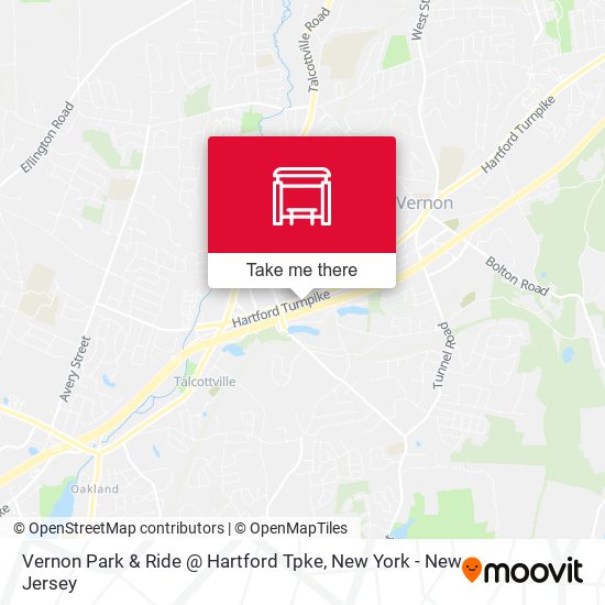 Mapa de Vernon Park & Ride @ Hartford Tpke