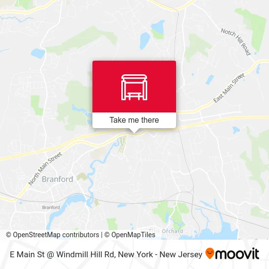 E Main St @ Windmill Hill Rd map