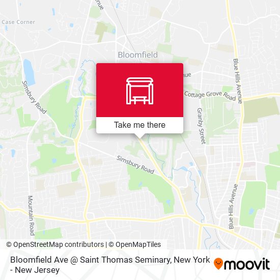 Mapa de Bloomfield Ave @ Saint Thomas Seminary