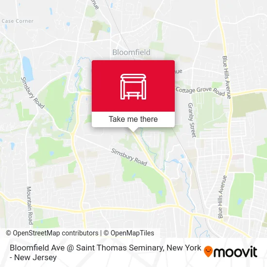Bloomfield Ave @ Saint Thomas Seminary map