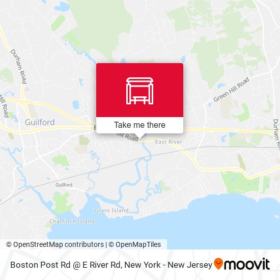 Boston Post Rd @ E River Rd map