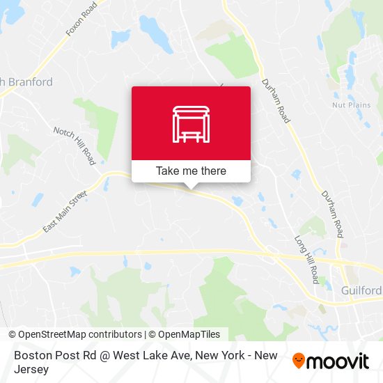 Boston Post Rd @ West Lake Ave map