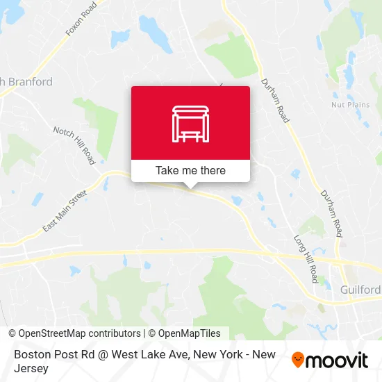 Boston Post Rd @ West Lake Ave map