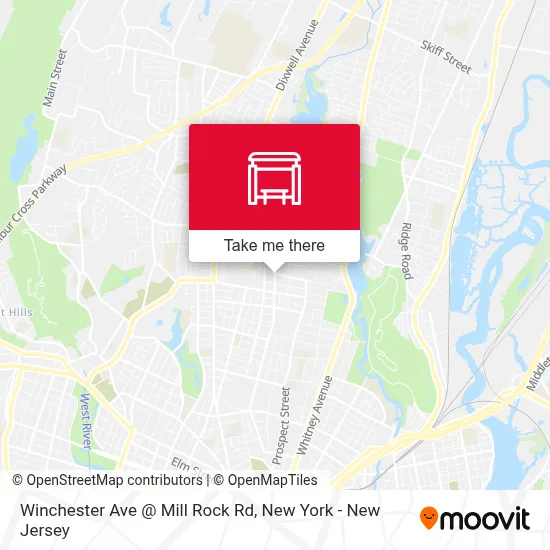 Winchester Ave @ Mill Rock Rd map