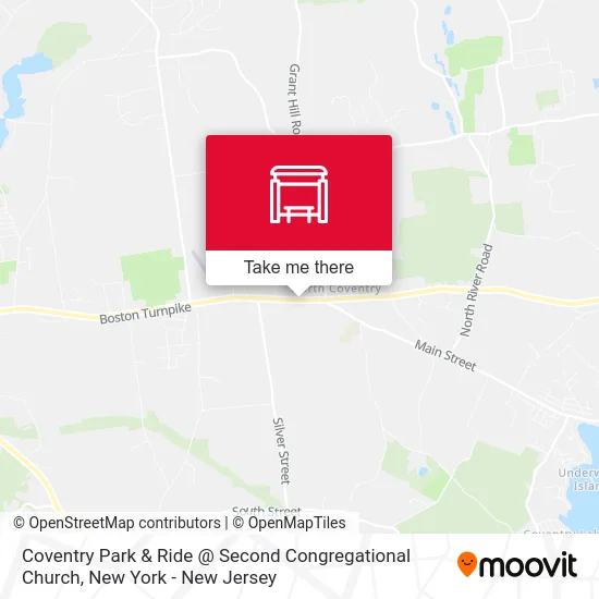 Coventry Park & Ride @ Second Congregational Church map