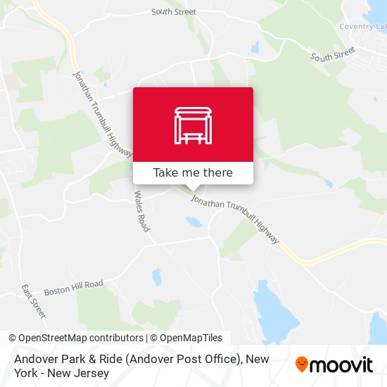 Andover Park & Ride (Andover Post Office) map