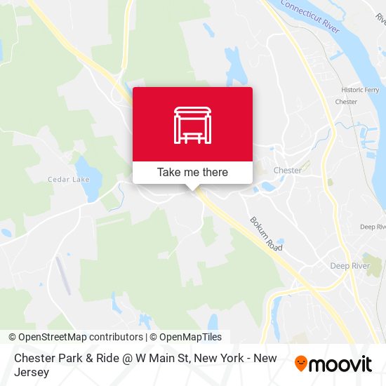 Chester Park & Ride @ W Main St map