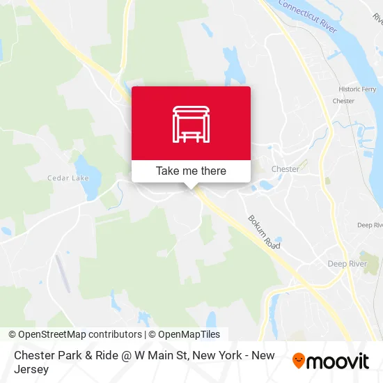 Chester Park & Ride @ W Main St map