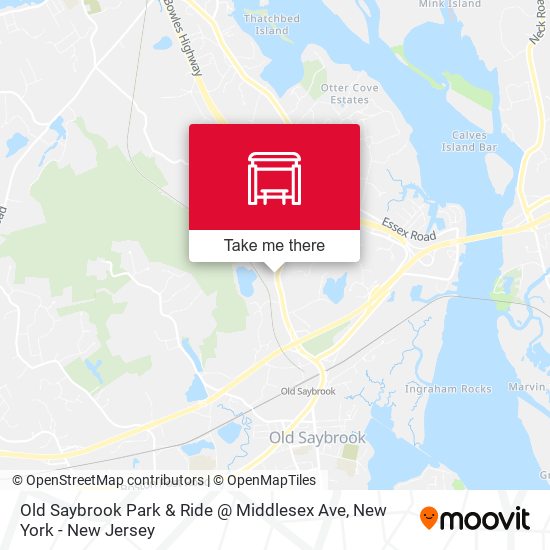 Mapa de Old Saybrook Park & Ride @ Middlesex Ave