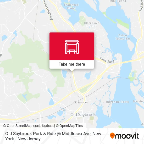 Mapa de Old Saybrook Park & Ride @ Middlesex Ave