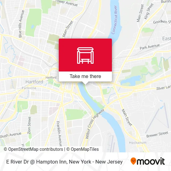 E River Dr @ Hampton Inn map