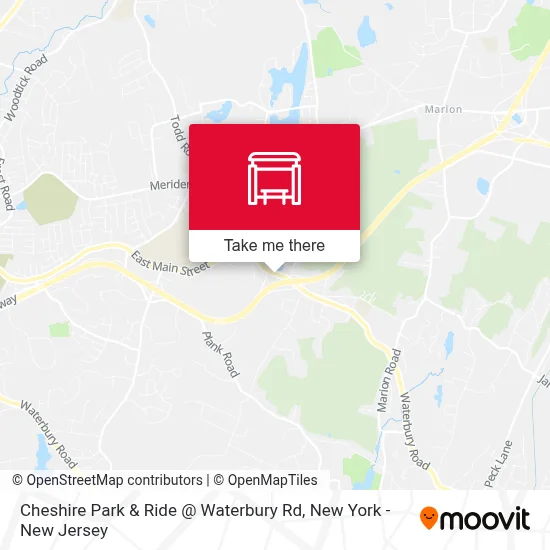 Cheshire Park & Ride @ Waterbury Rd map